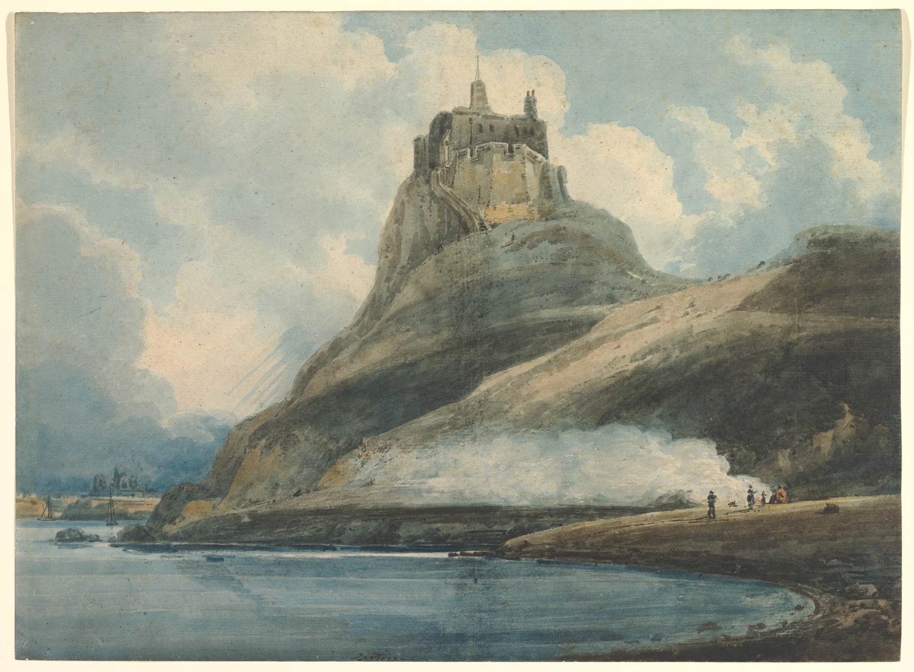 Thomas Girtin, Lindisfarne Castle, Holy Island, Northumberland, 1796–97