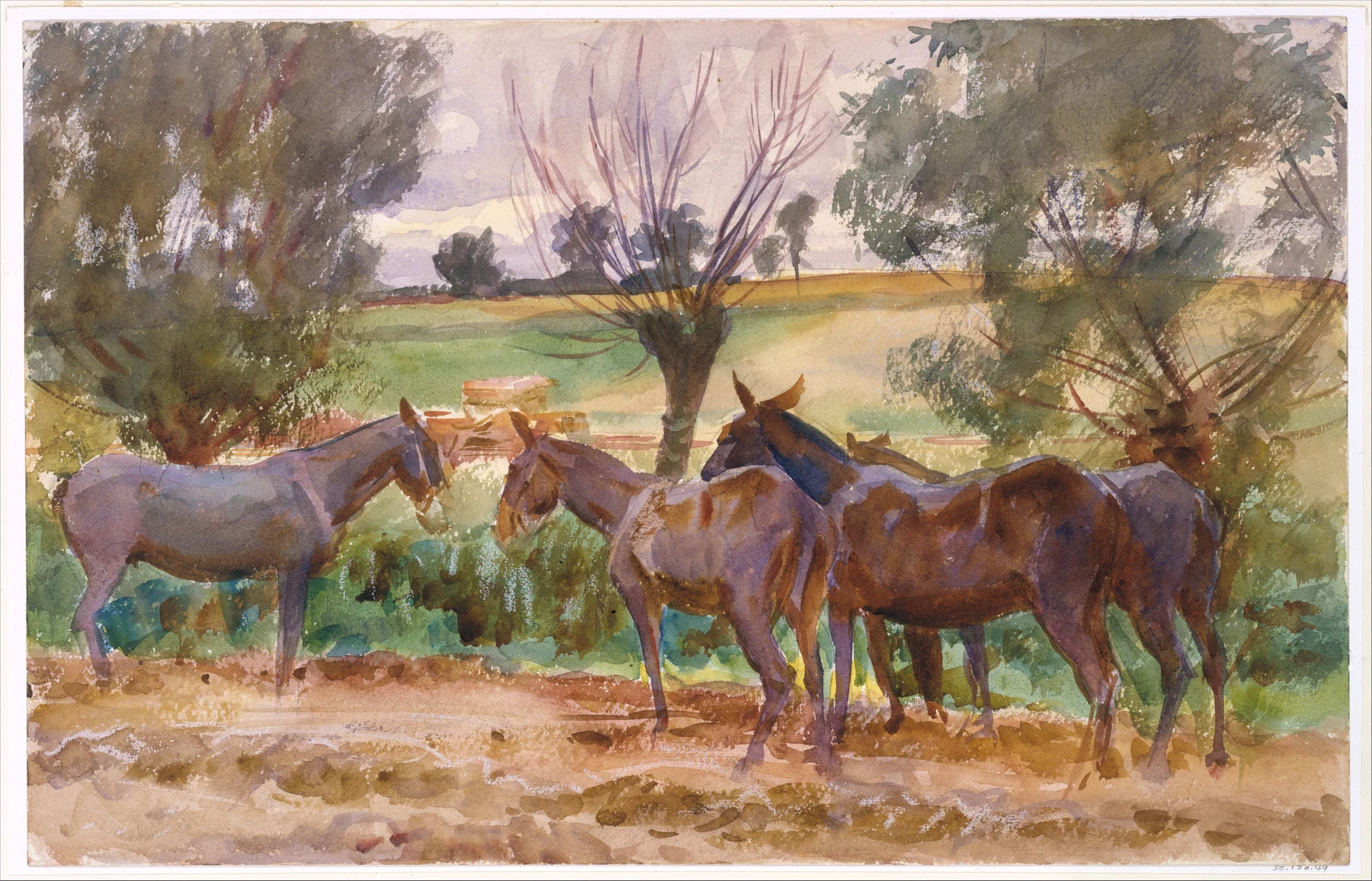 John Singer Sargent, Mules, 1918