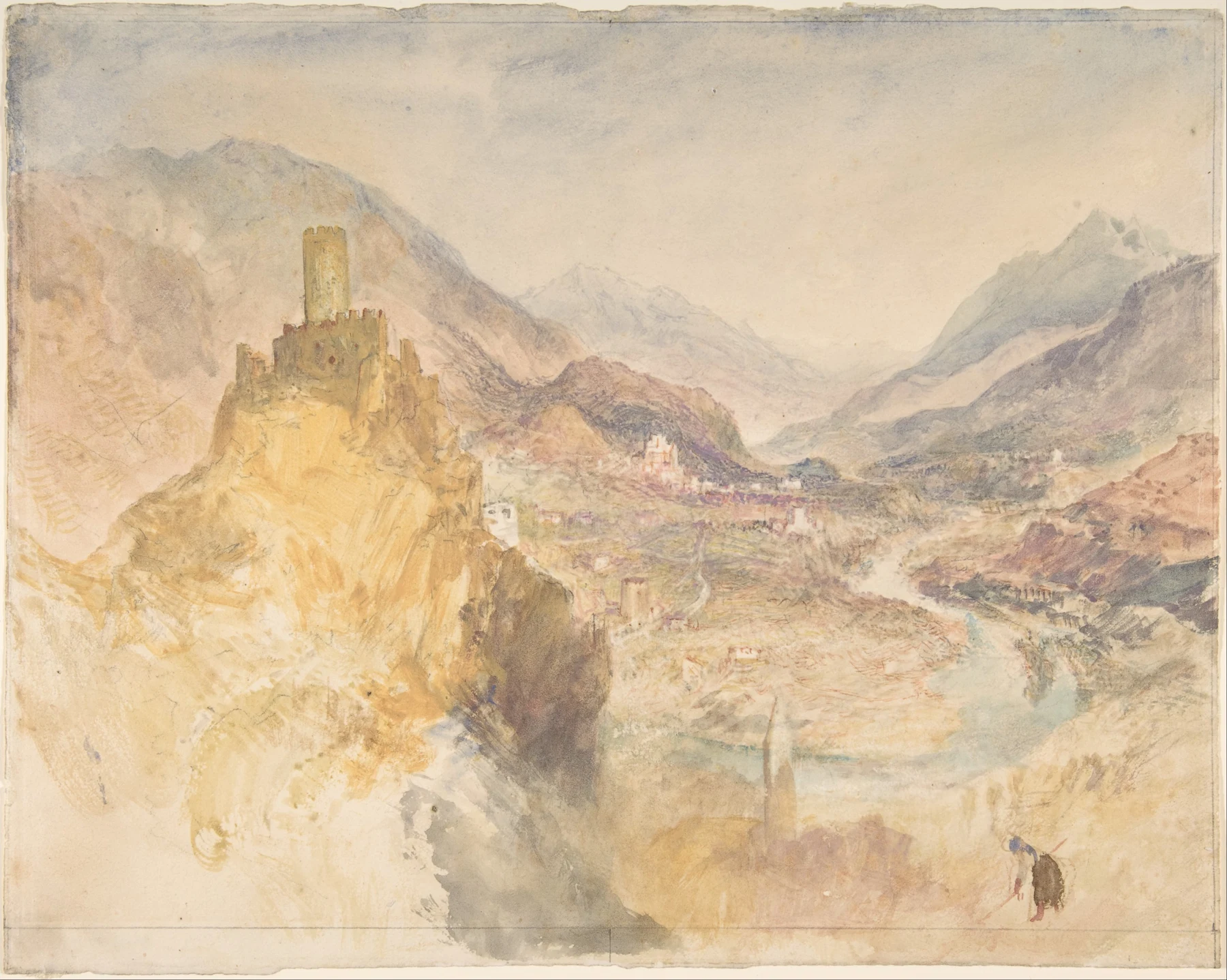 Joseph Mallord William Turner, Chatel Argent and the Val d'Aosta from above Villeneuve, 1836